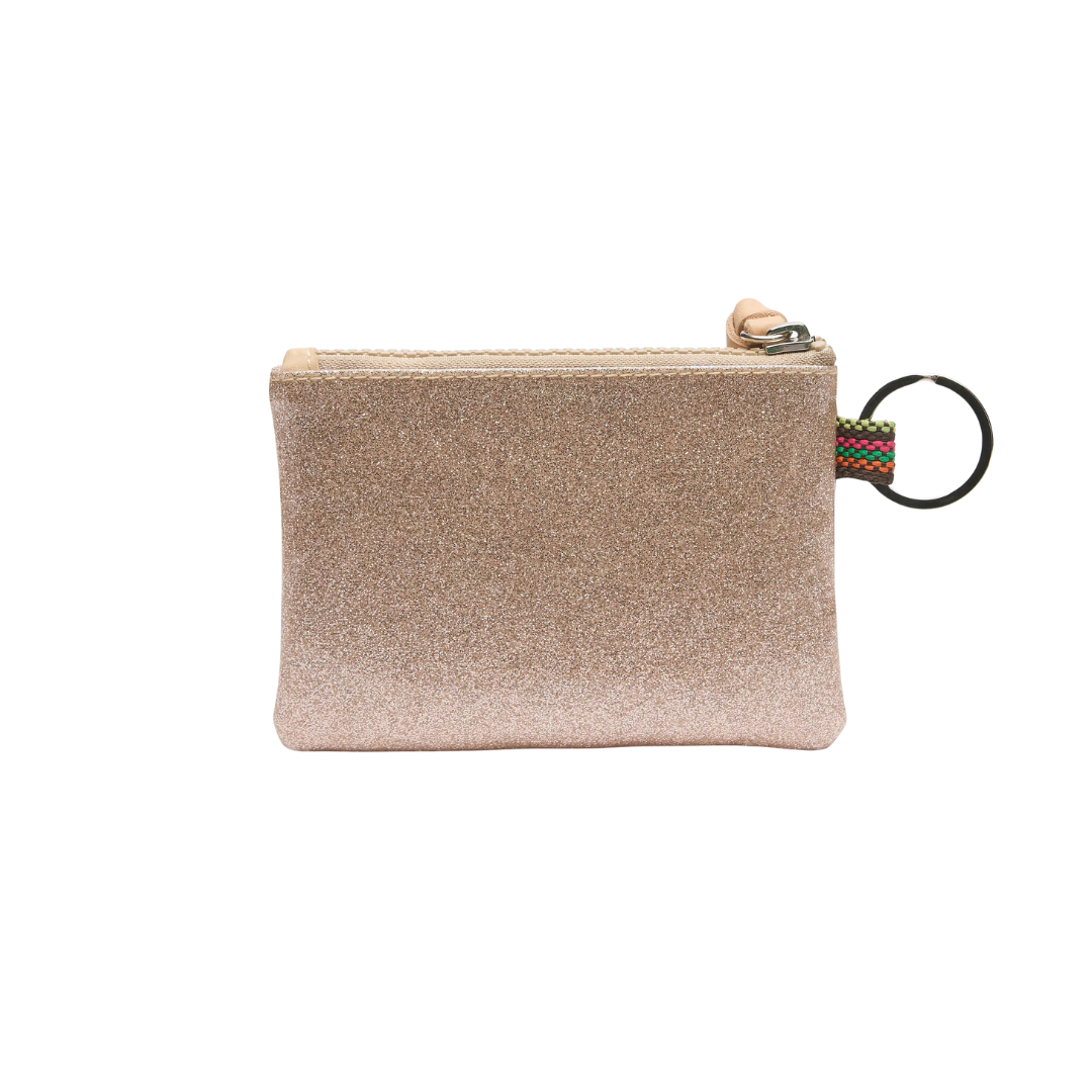 Consuela Women's Emery Champagne Glitter Pouch Bag