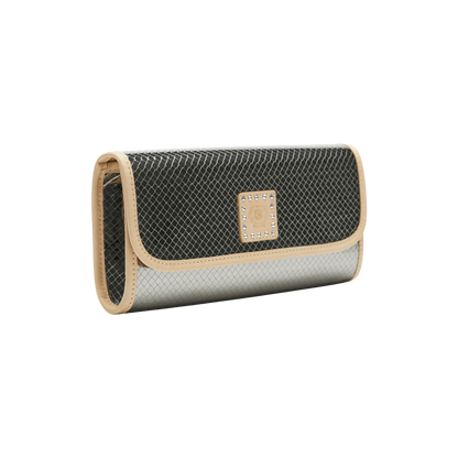 Consuela's Women's Stepped Grey Clutch