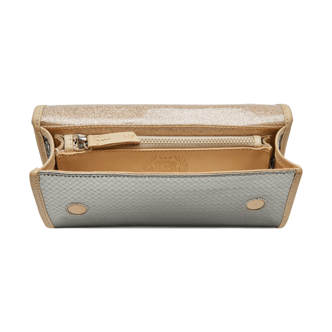Consuela's Women's Stepped Grey Clutch