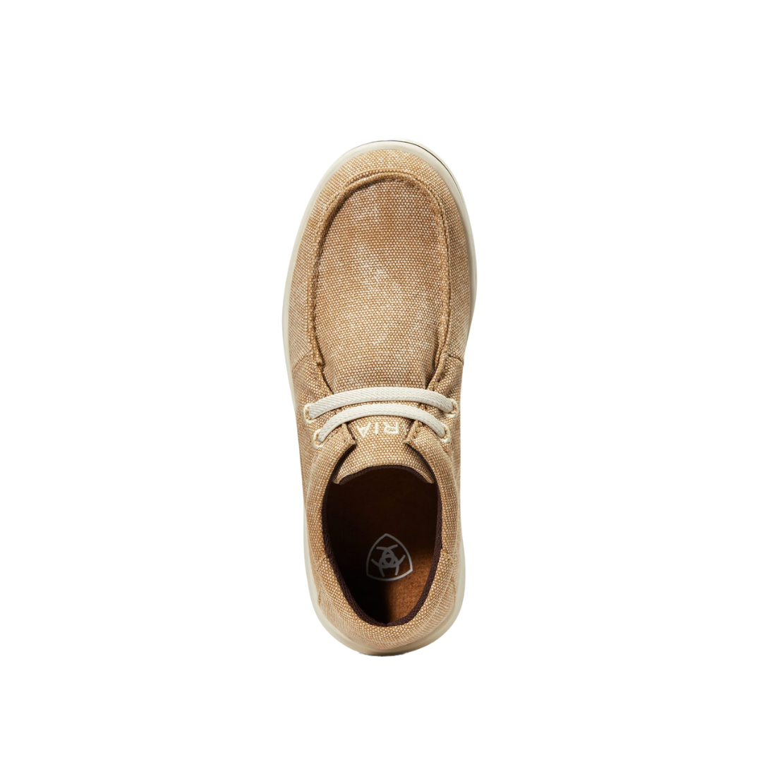 Ariat Kids Hilo Washed Tan Canvas Shoes