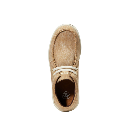 Ariat Kids Hilo Washed Tan Canvas Shoes