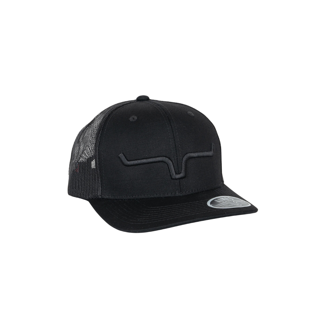 Kimes Ranch Hat Model Kimes Ranch Weekly Trucker Black Cap - Western Style, Quality Hats
