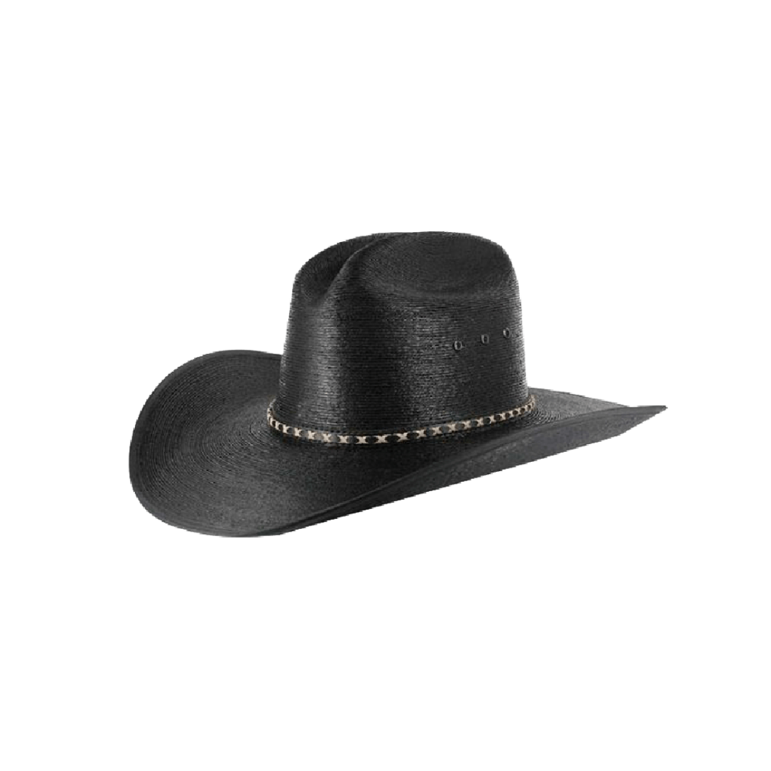 Black straw cowboy hat shop
