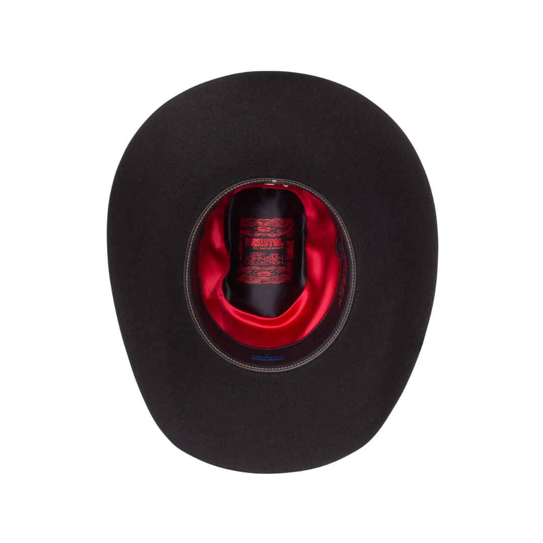 Resistol 6X Cody Johnson Black Felt Hat - Premium Style & Comfort 712 / 414
