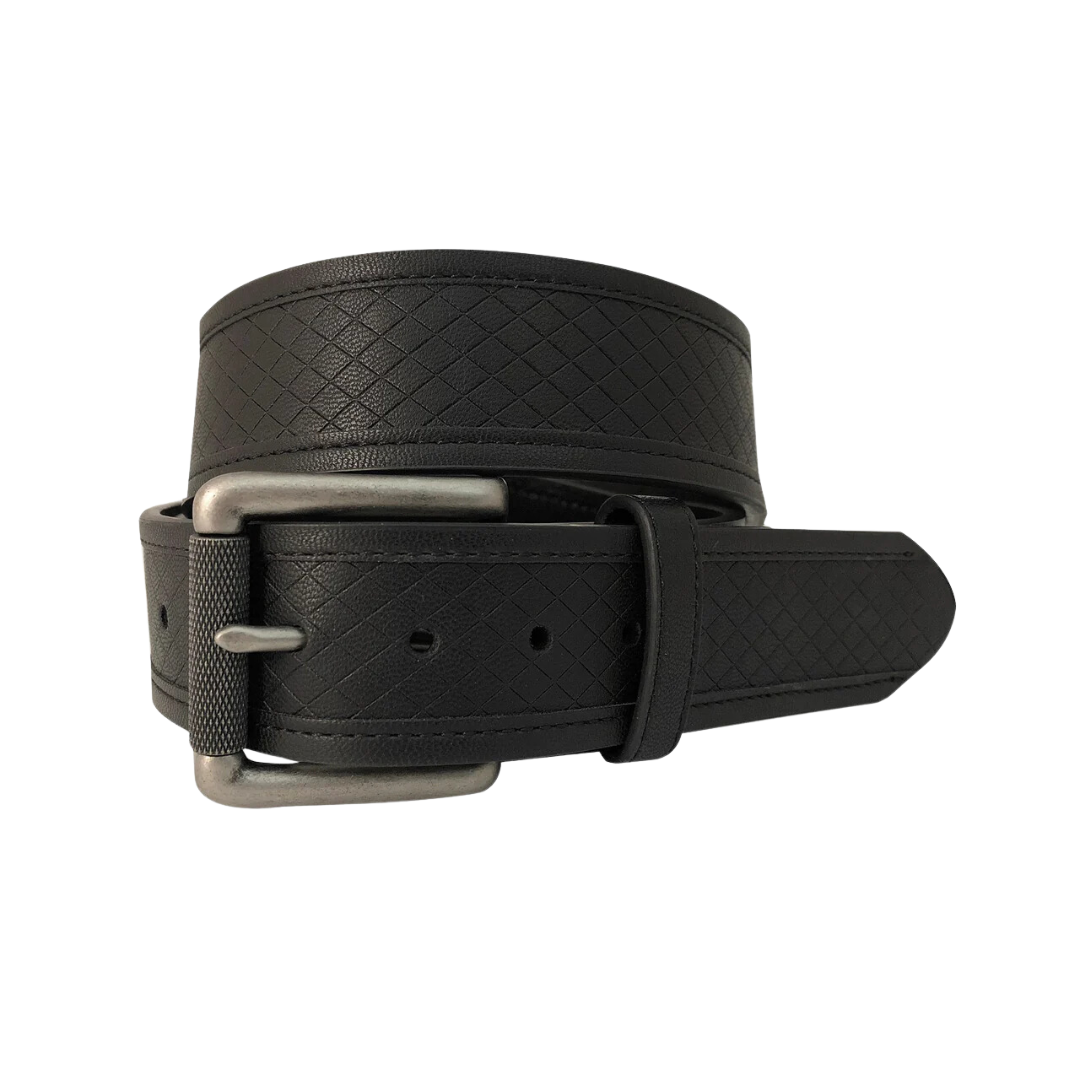 Gem Dandy Men's Black Diamond Pattern Belt