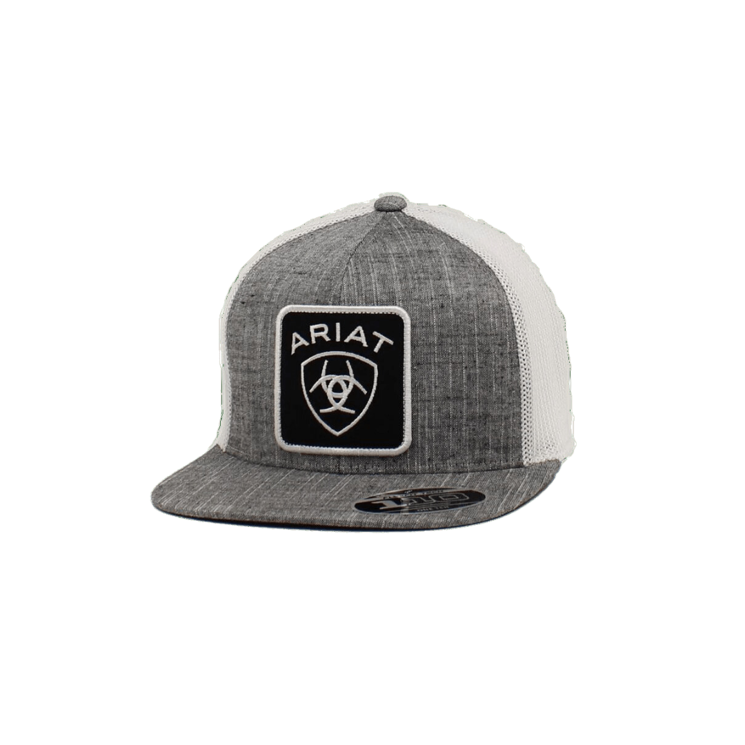 Ariat Grey Large Patch Logo Baseball Cap