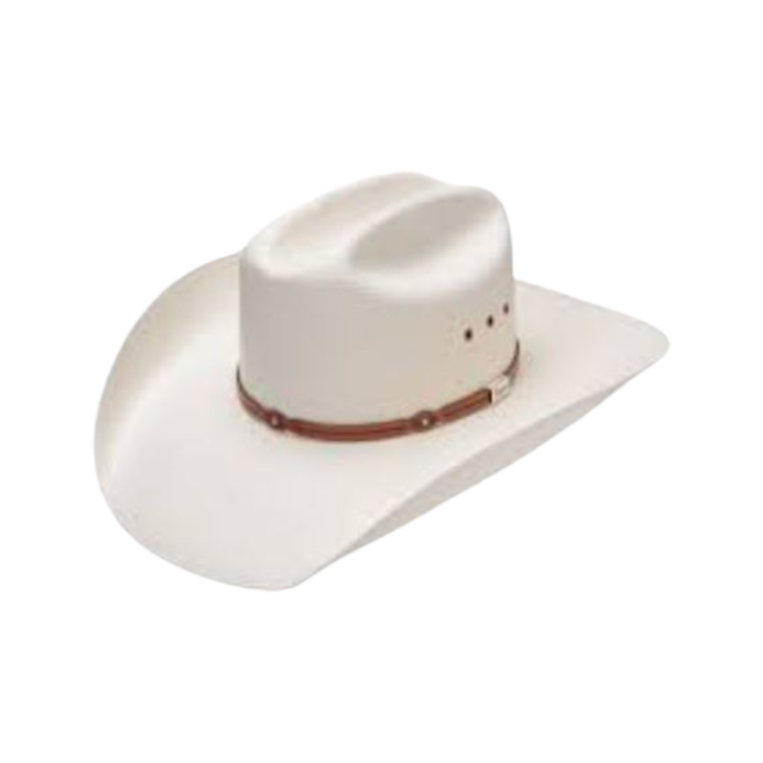 Resistol Hats 10x Trifecta White Leather Sweatband Hat