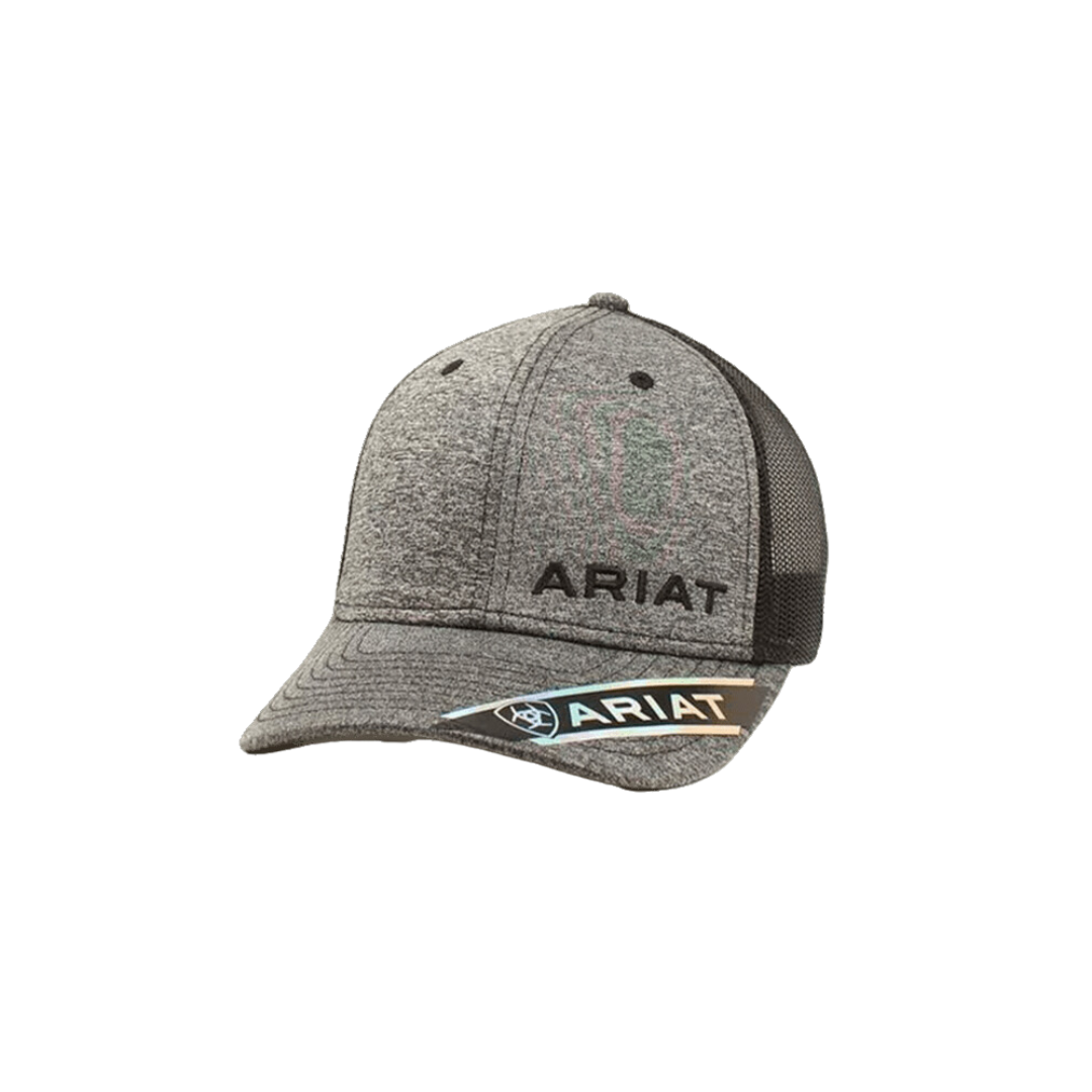 Ariat M&amp;F Richardson 112 Grey &amp; Black Logo Mesh Cap