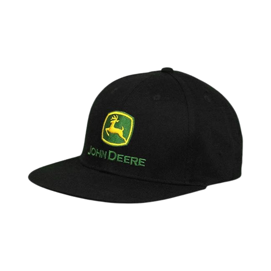 John Deere Kid's Black Cotton Twill Cap