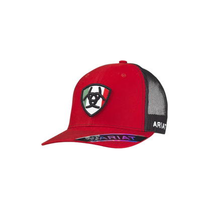 Ariat M&amp;F Red Mesh Shield MX Flag Cap