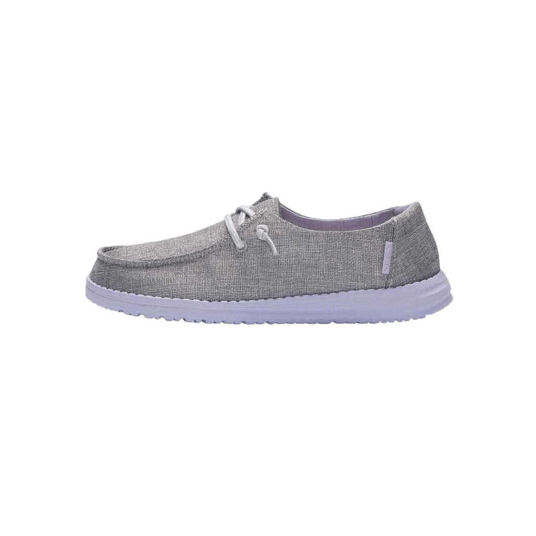 Hey Dude Youth Girl's Wendy Sparkling Grey Lilac Shoes