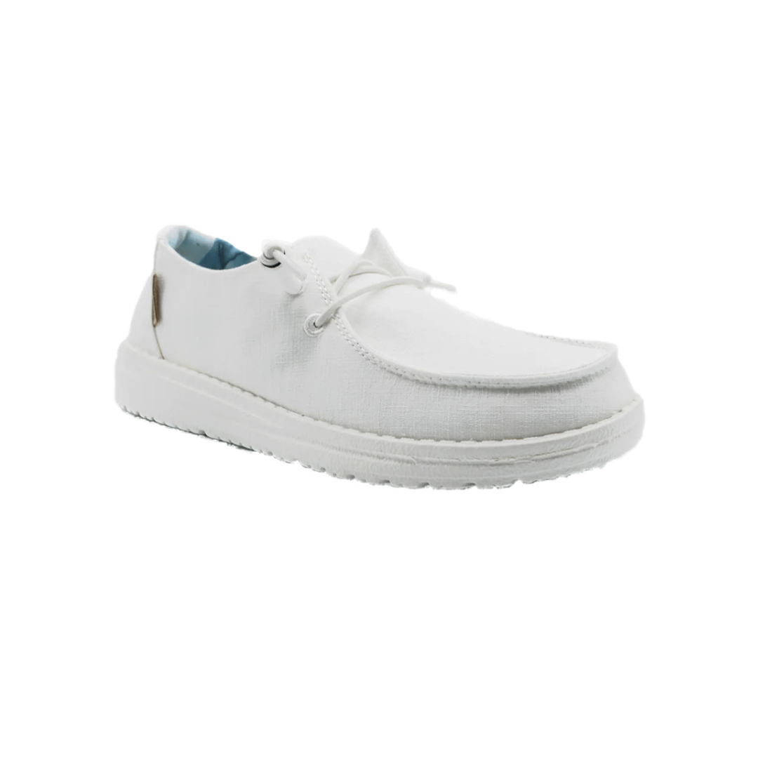 Hey Dude Women's Silk Moon Slip On White Shoes