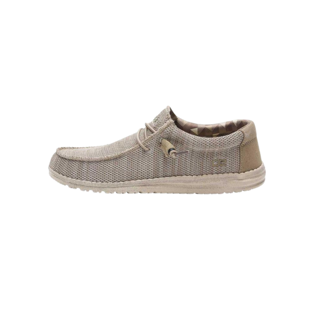 Hey Dude Men's Wally Timberwolf Slip Light Brown Shoes