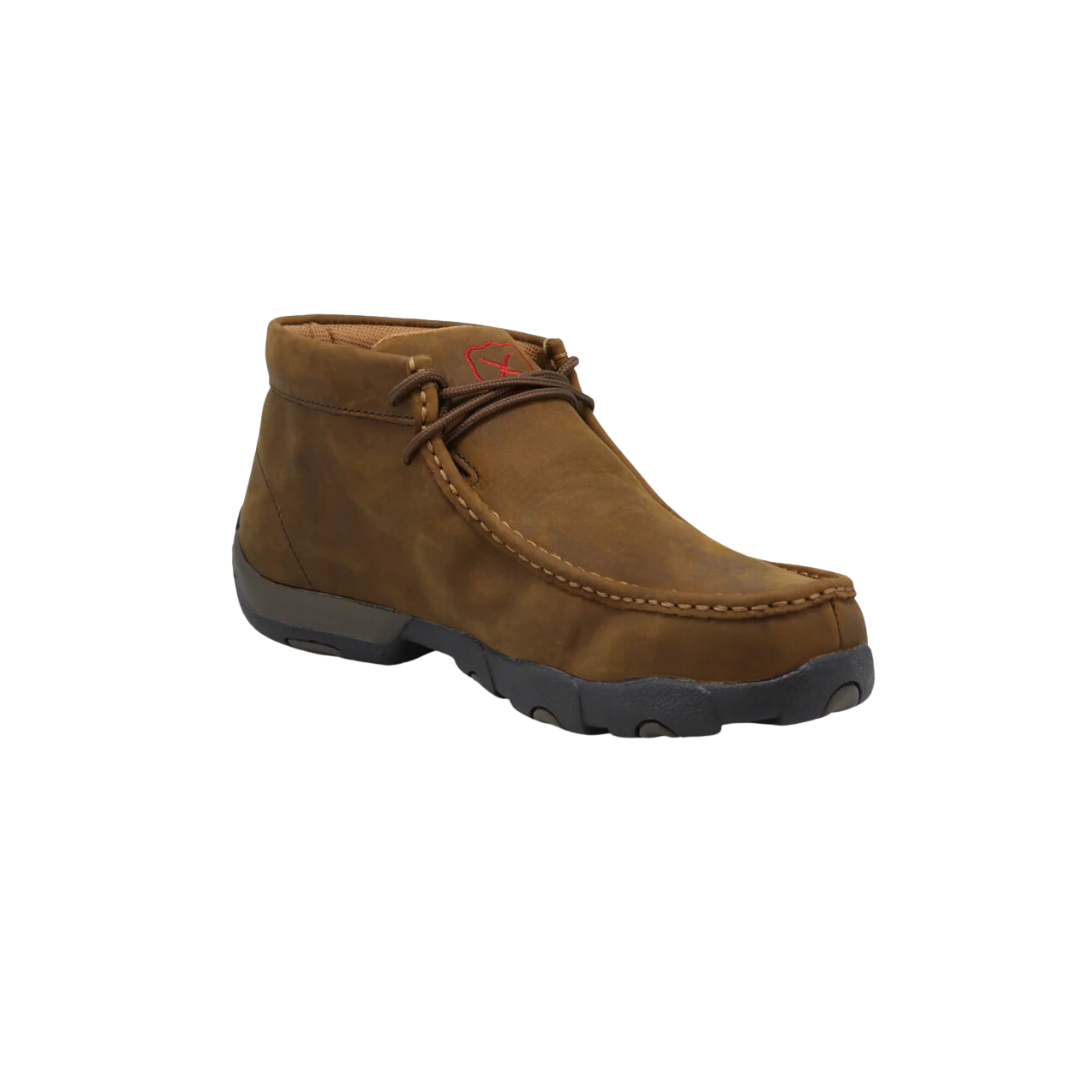 Twisted X Men's Distressed Saddle Steel Toe Brown Shoes