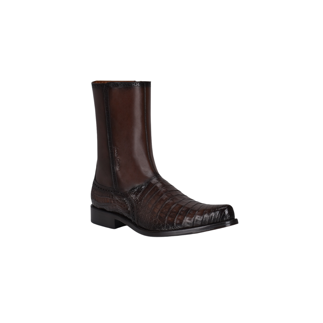 Cuadra Men's Caiman Belly Brown Boots