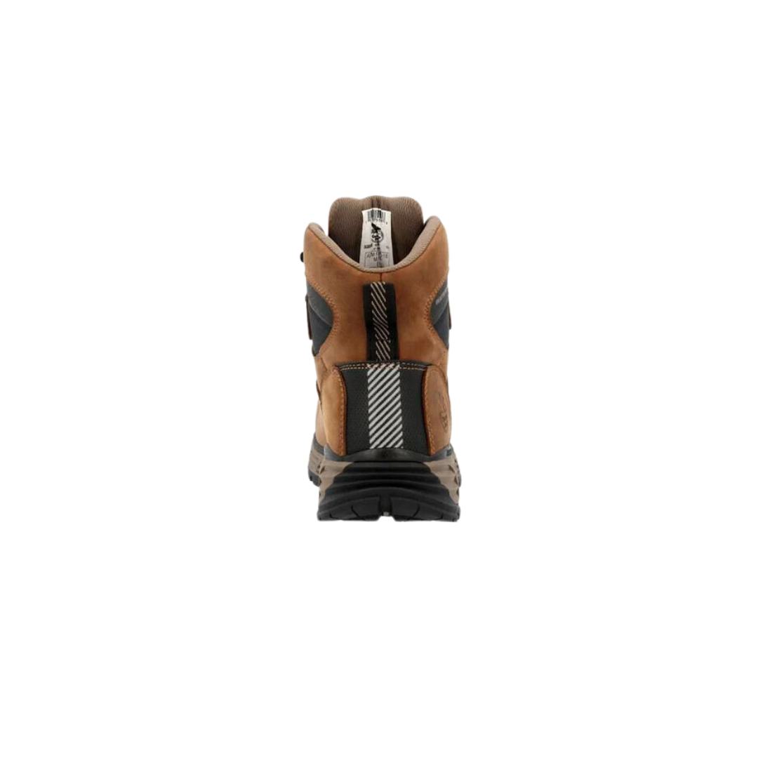Rocky Boot Men's Edge 6 Waterproof Alloy Toe Work Brown Boot