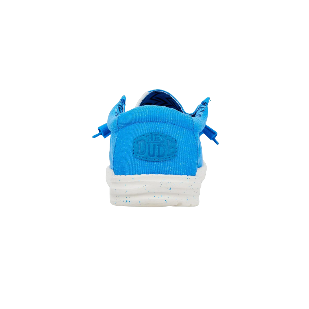 Hey Dude Men's Wally Stretch Canvas Blue Shoes