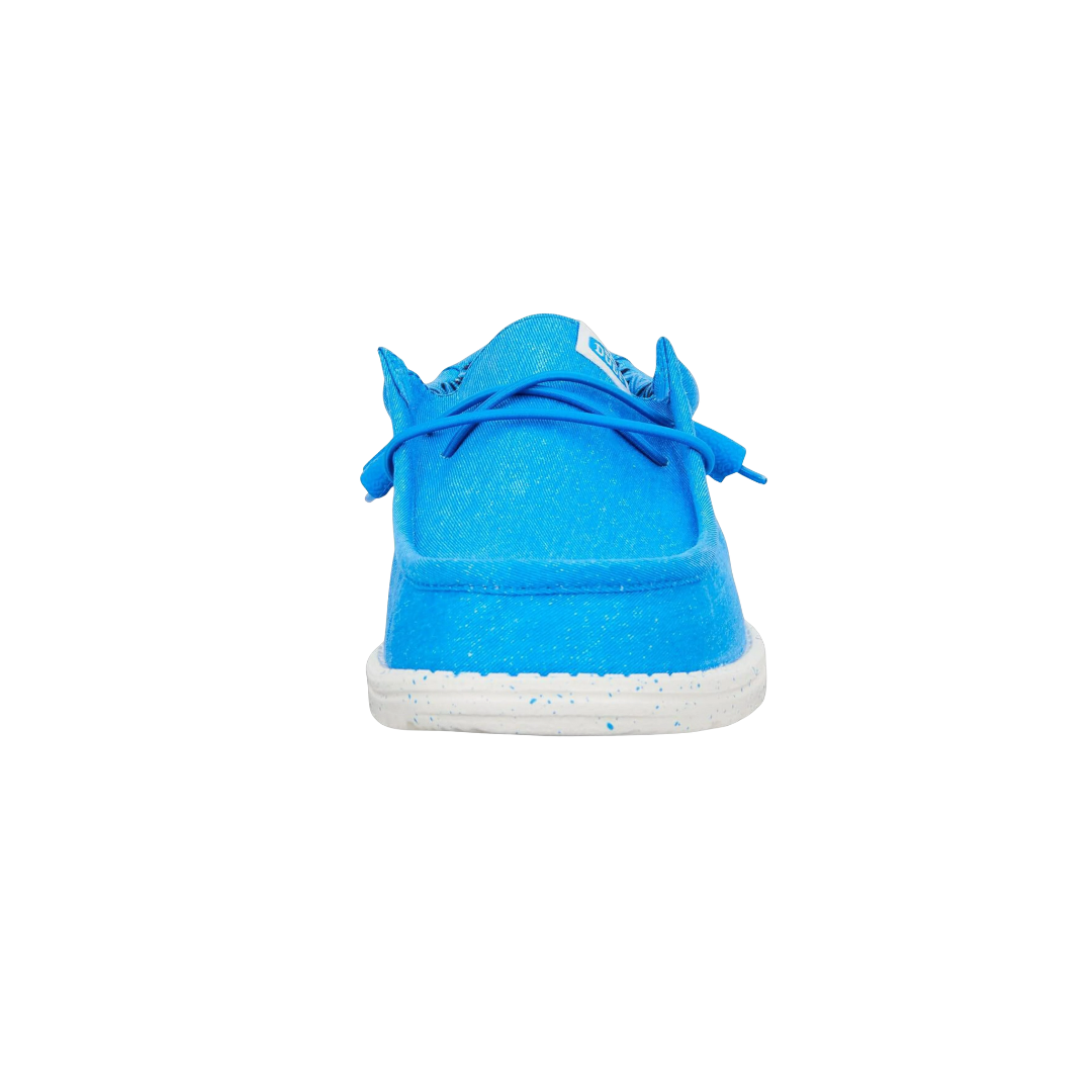 Hey Dude Men's Wally Stretch Canvas Blue Shoes