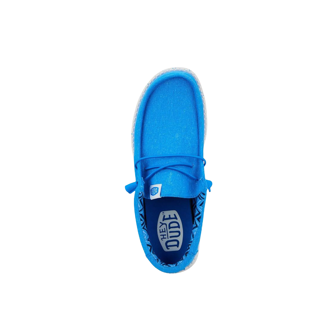 Hey Dude Men's Wally Stretch Canvas Blue Shoes