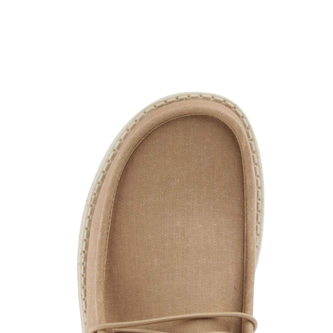 Hey Dude Men's Wally Canvas Tan Shoes