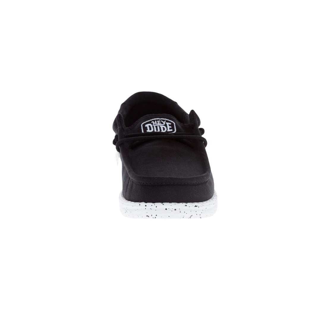 Hey Dude Youth Boy's Wally Canvas Black Shoes