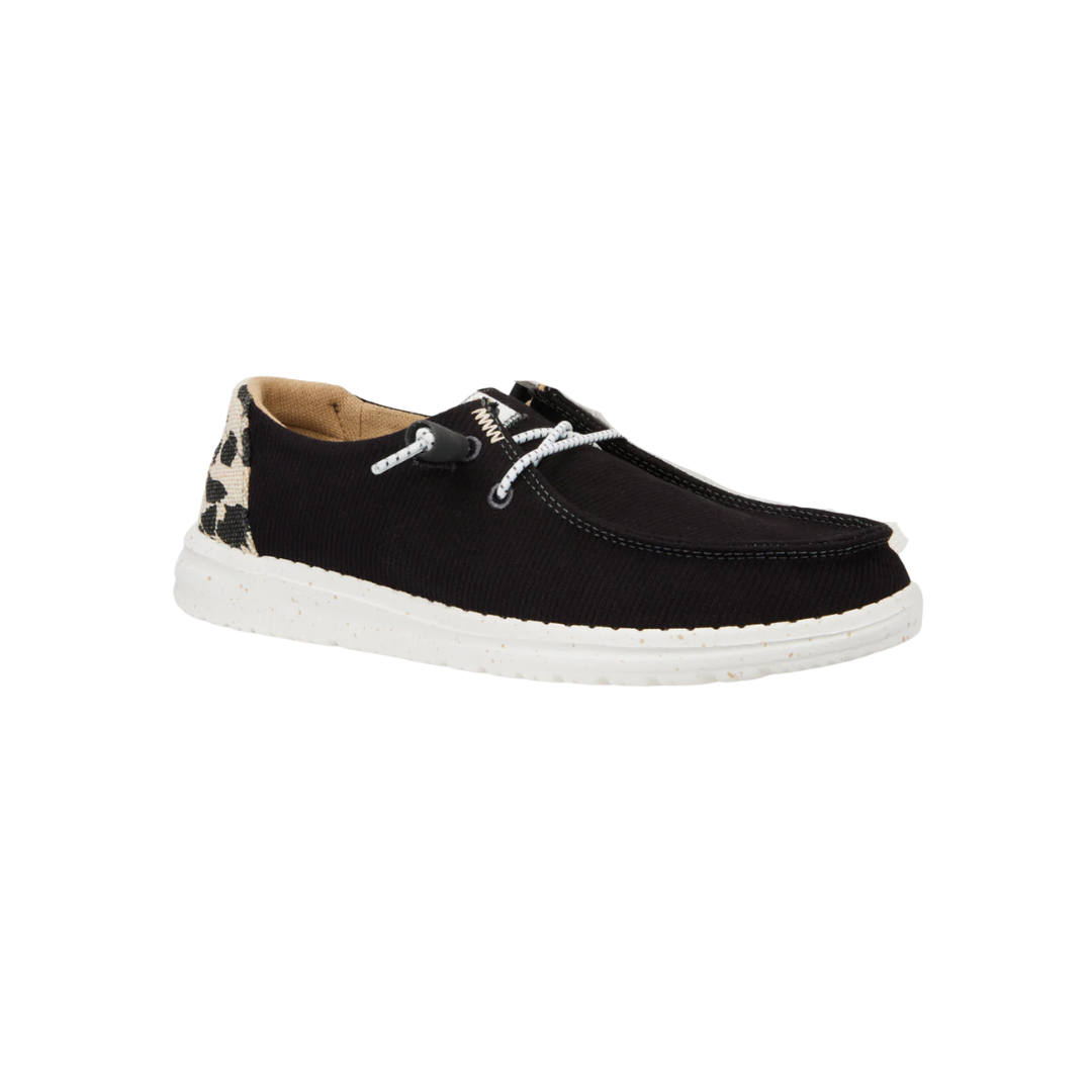 Hey Dude Women's Wendy Leopard Black Shoes