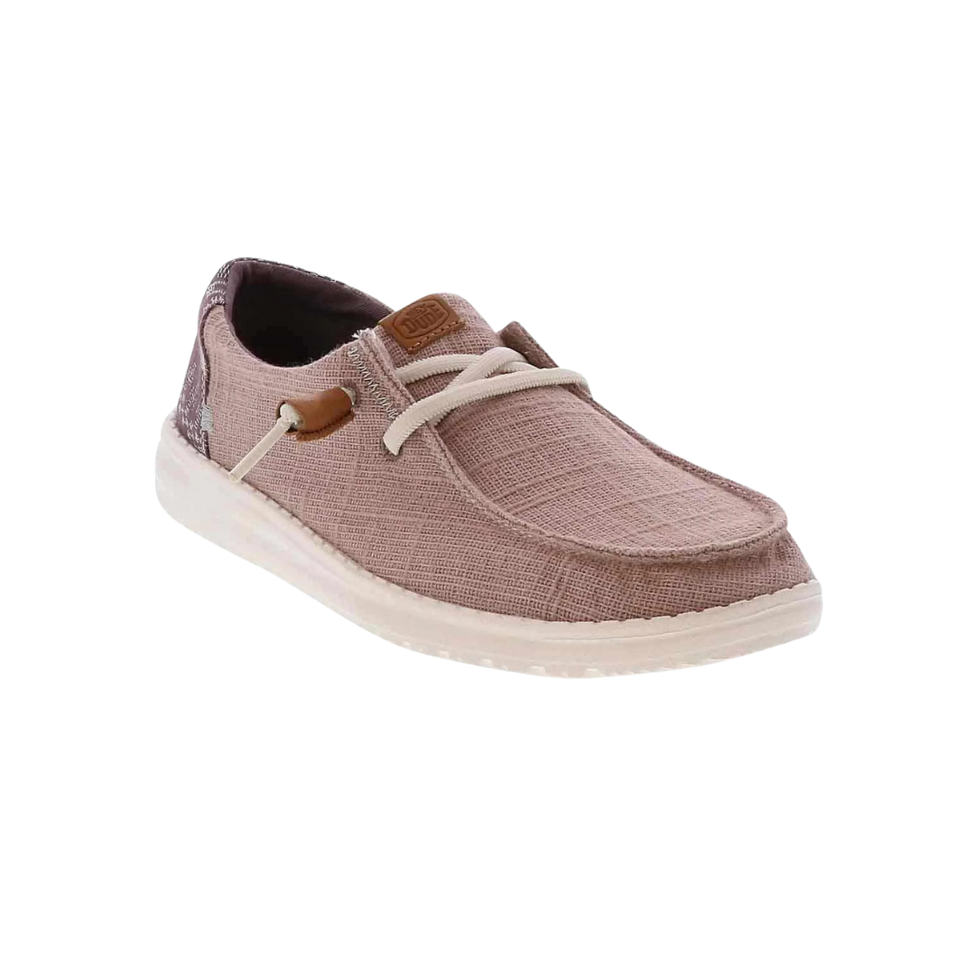 Hey Dude Women's Wendy Slub Baja Stripe Purple Shoes