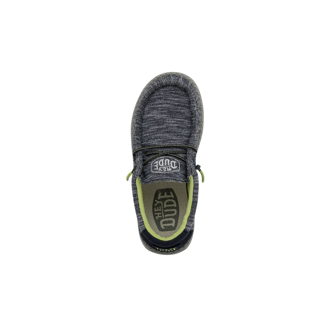 Hey Dude Youth Boy's Wally Jongens Stretch Navy Shoes