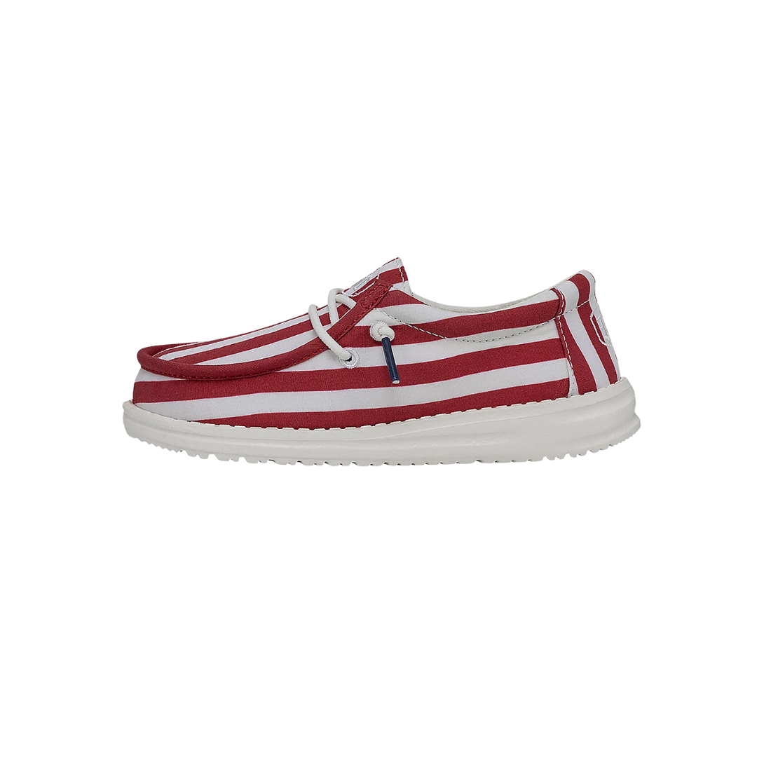 Hey Dude Youth Boy's Wally Patriotic Flag Shoes