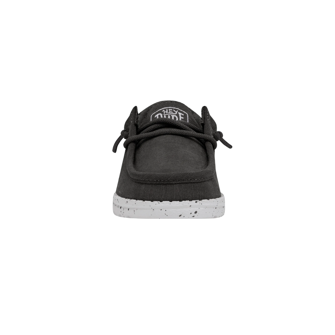 Hey Dude Toddler Boy's Wally Slub Canvas Dark Grey Shoes