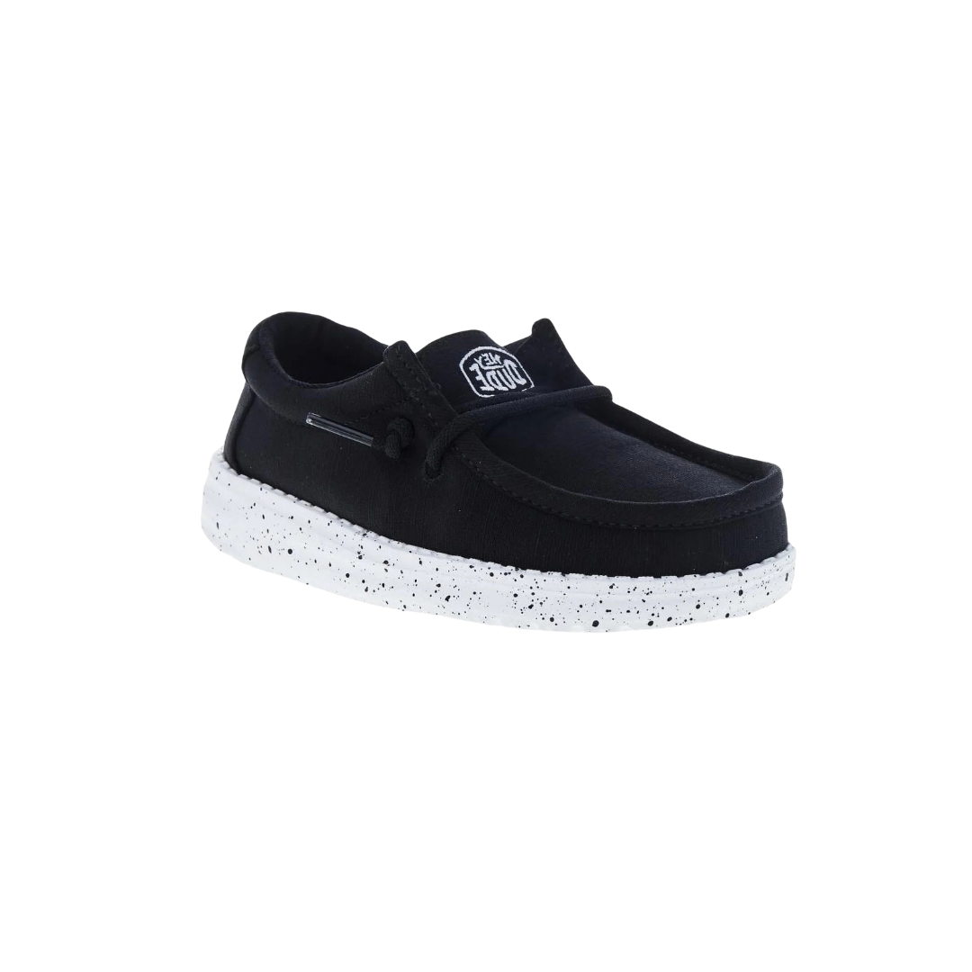Hey Dude Toddler Boy's Wally Canvas Black Shoes