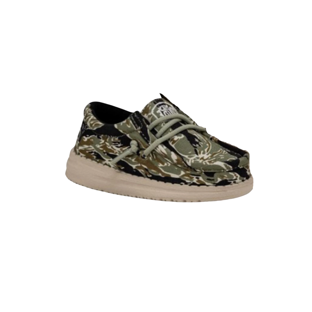Hey Dude Toddler Boy's Wally Ripstop Tiger Stripe Camo Shoes