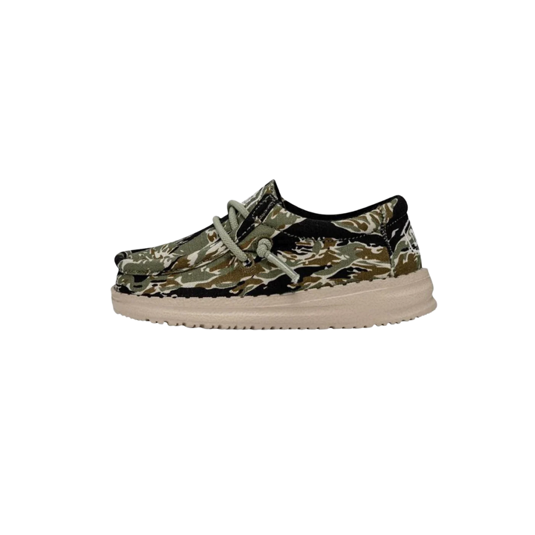 Hey Dude Toddler Boy's Wally Ripstop Tiger Stripe Camo Shoes