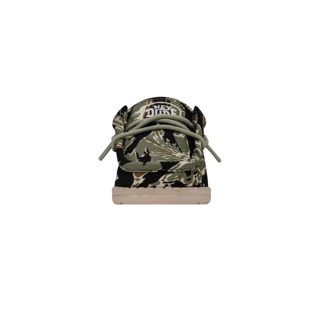 Hey Dude Toddler Boy's Wally Ripstop Tiger Stripe Camo Shoes