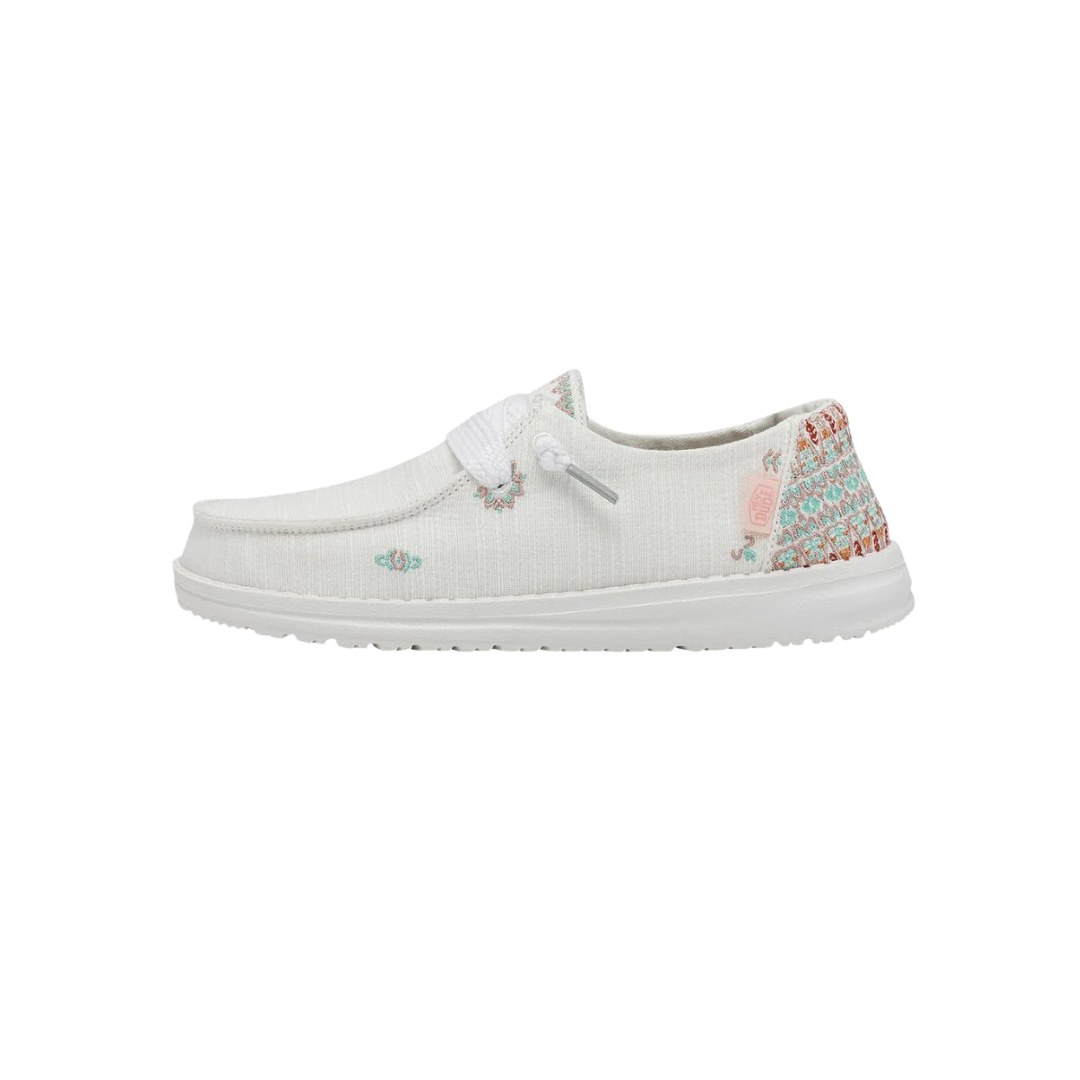 Hey Dude Women's Wendy Flora White Shoes