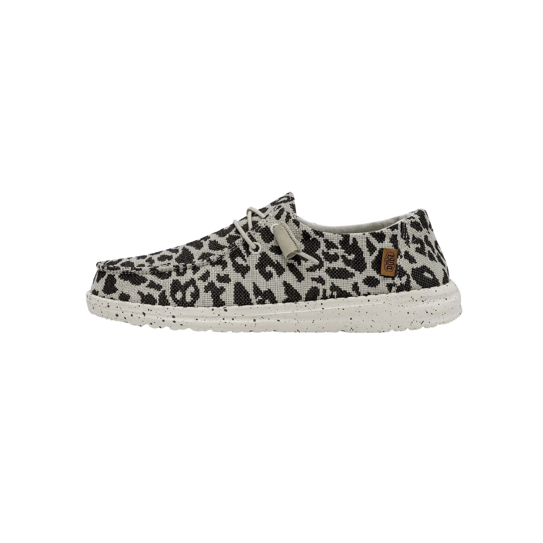 Hey Dude Women's Cheetah Wendy Woven Grey Shoes