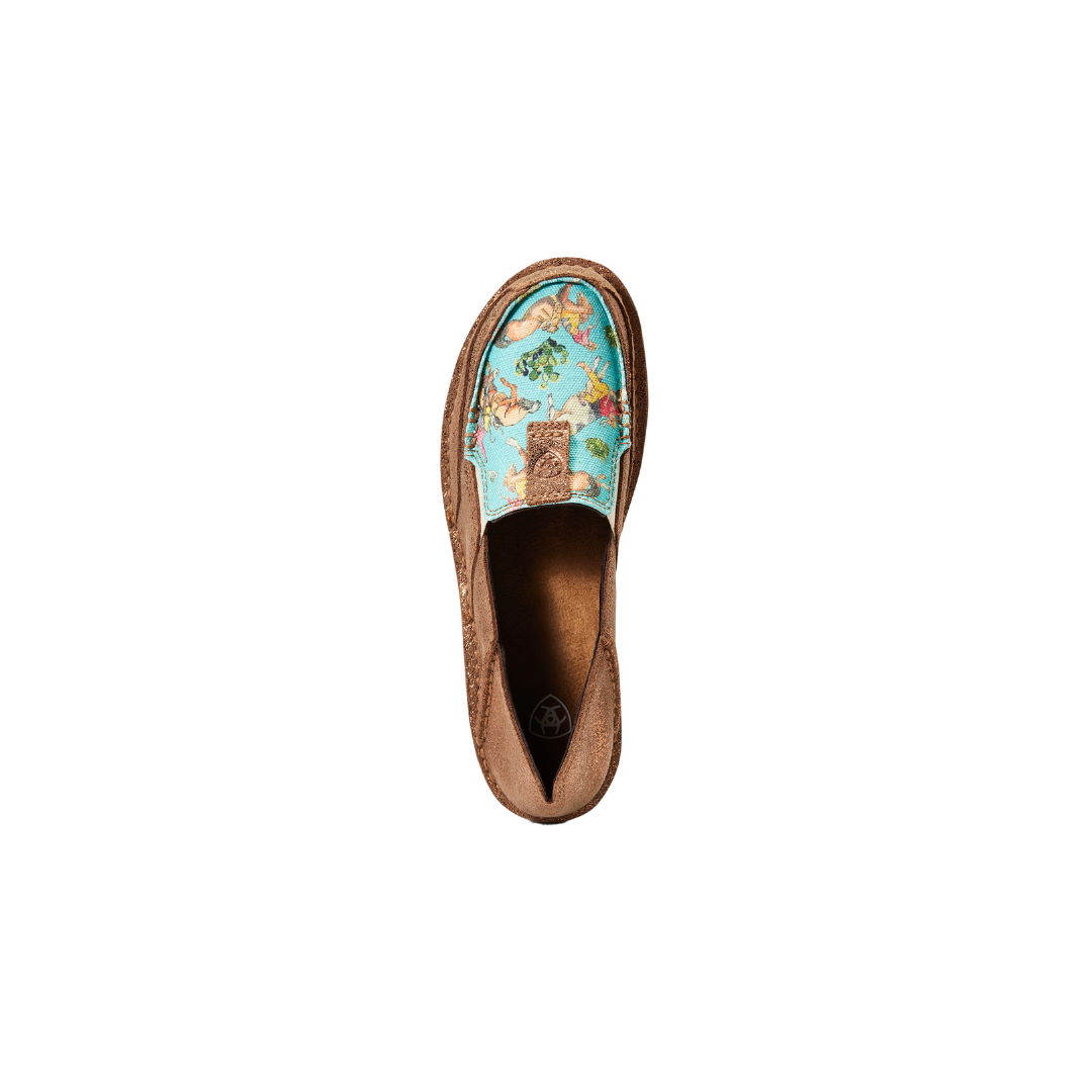 Ariat Women's Cruiser Copper Metallic Bucking Turquoise Shoes
