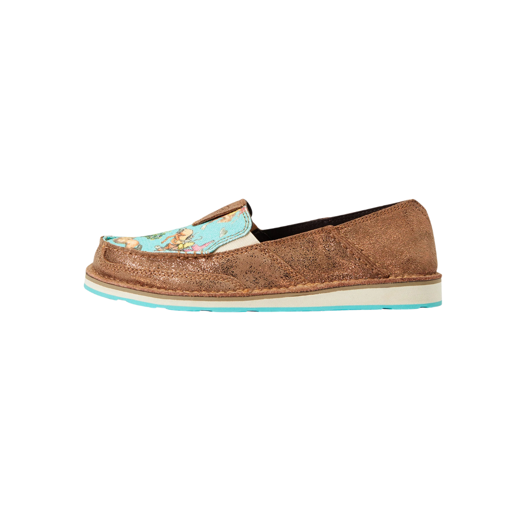 Ariat Women's Cruiser Copper Metallic Bucking Turquoise Shoes