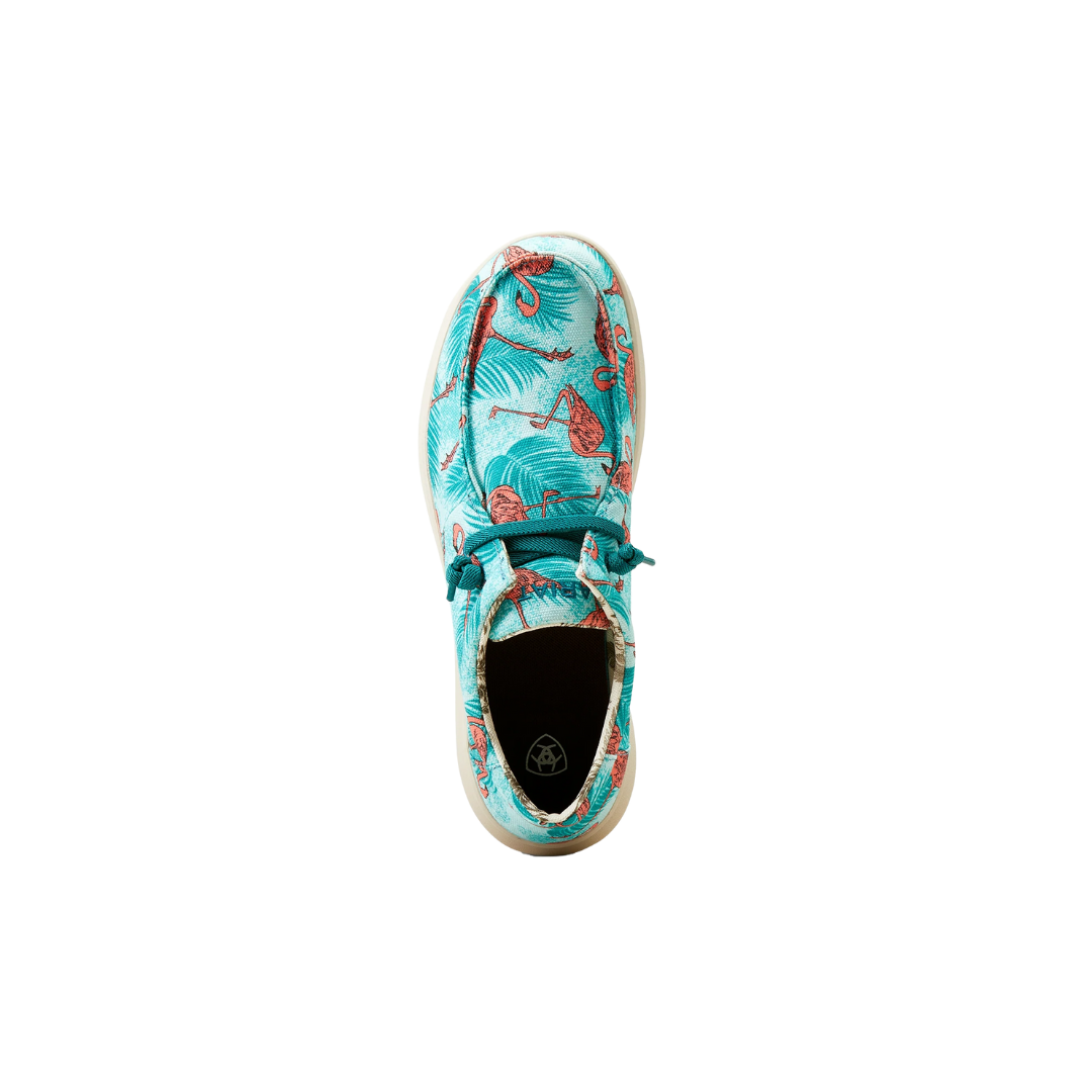 hia_　1001 Turquoise Hawaiian Print Men's Shoes - Lightweight & Comfortable