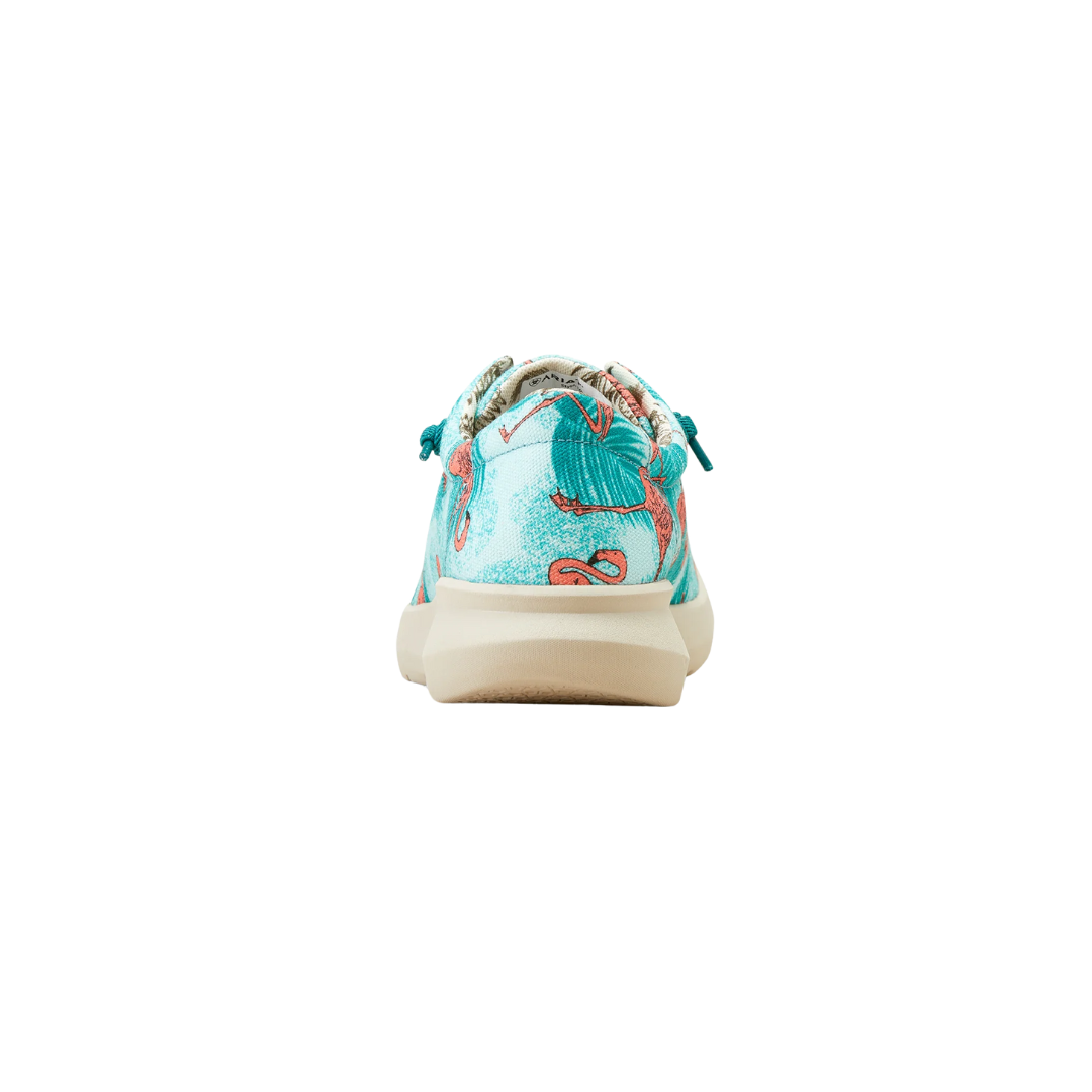 Ariat Men's Hilo Hawaii Time Turquoise Shoes, rear view