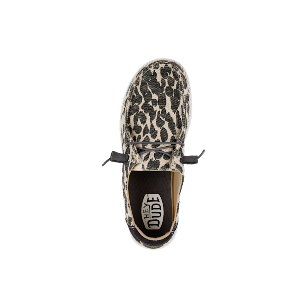 Hey Dude Women's Wendy Leopard Sparkle Tan Shoes