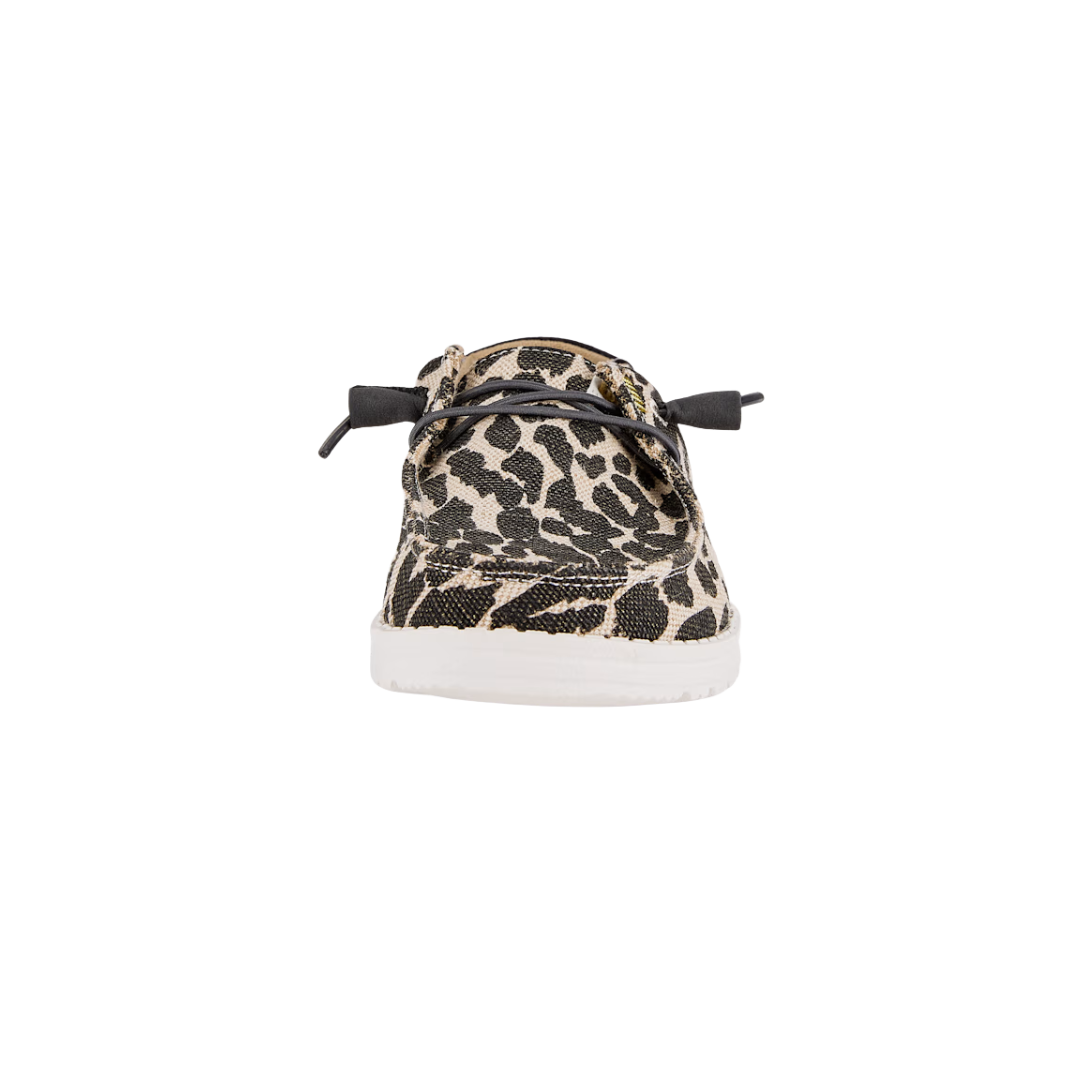 Hey Dude Women's Wendy Leopard Sparkle Tan Shoes