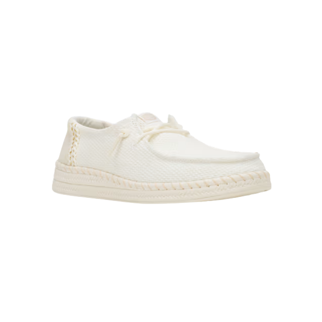 Hey Dude Women's Wendy Espadrille Woven White Shoes