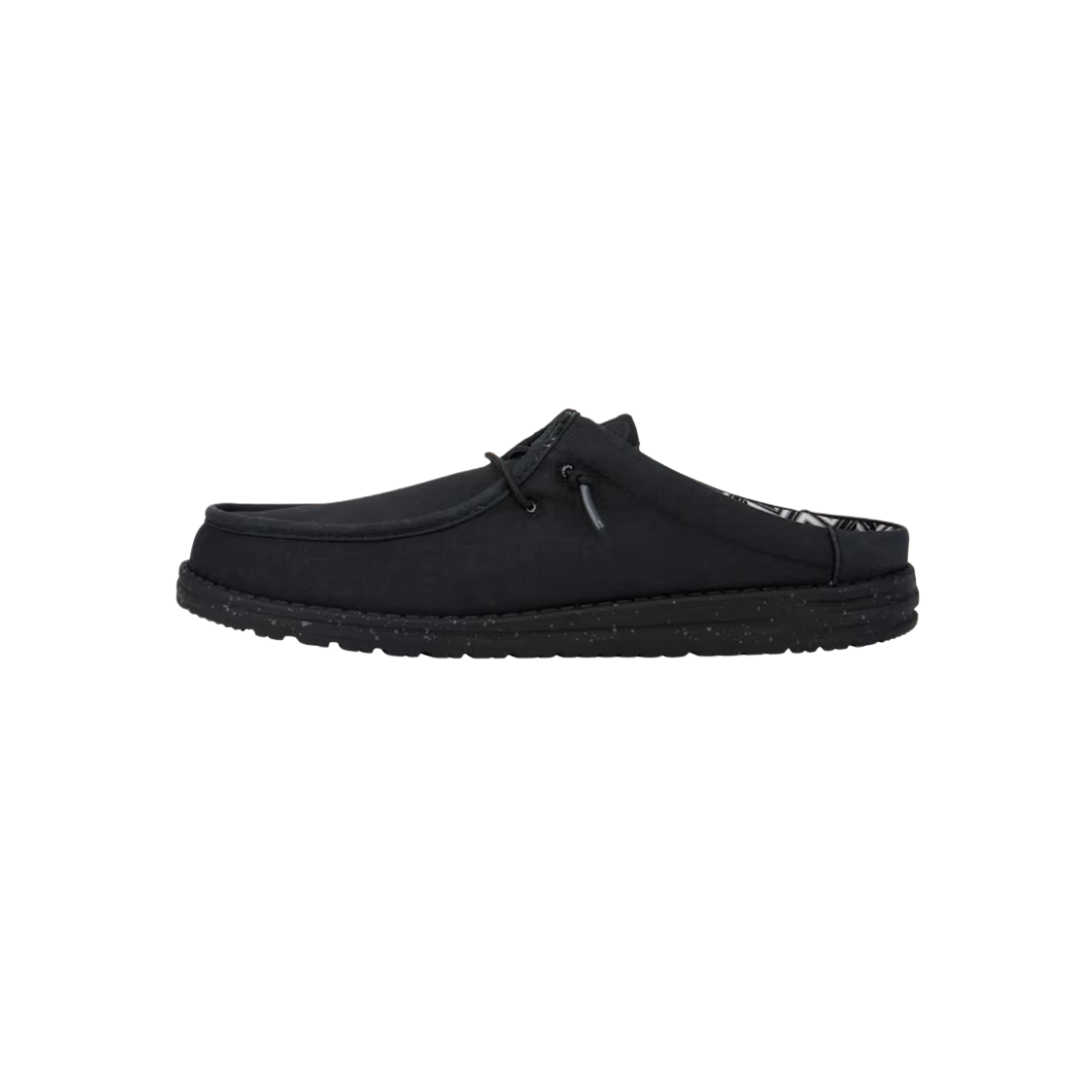 Hey Dude Men's Wally Slip Canvas Black Shoes
