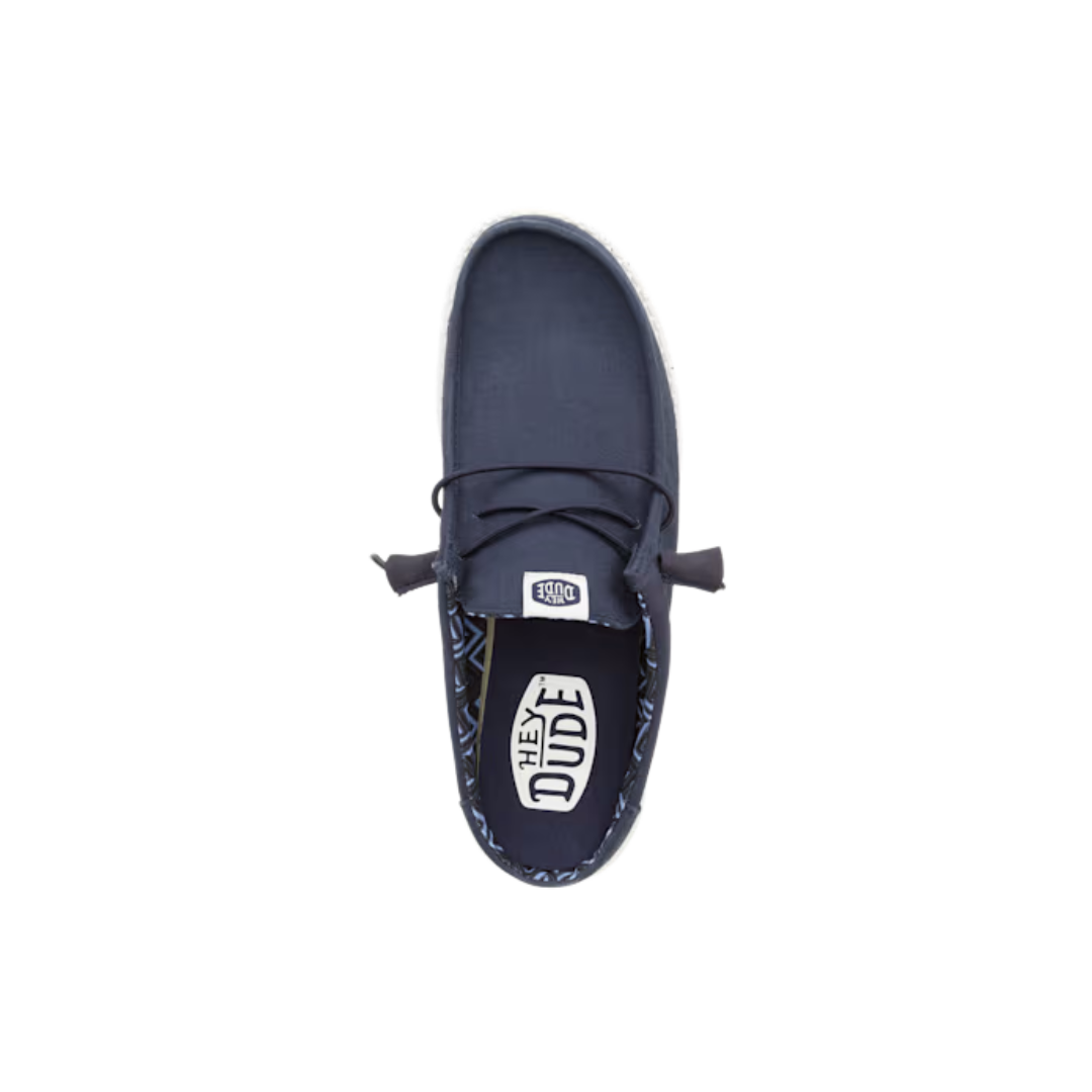 Hey Dude Men's Wally Slip Canvas Navy Shoes