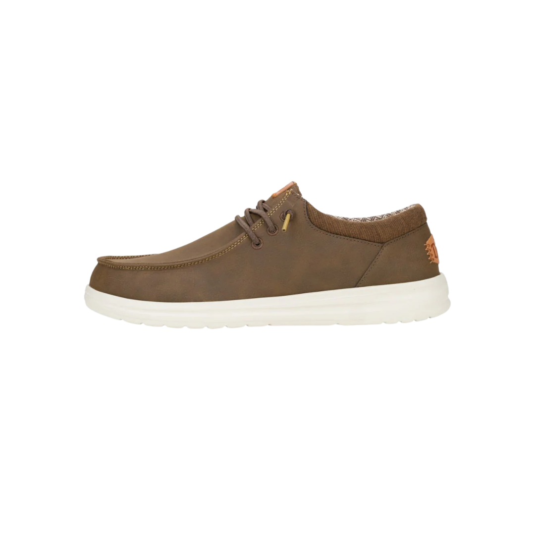Hey Dude Men's Paul Classic Brown Olive Shoes