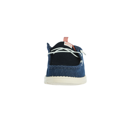 Hey Dude Men's Wally Hickory Denim Navy Shoes - Western Style and