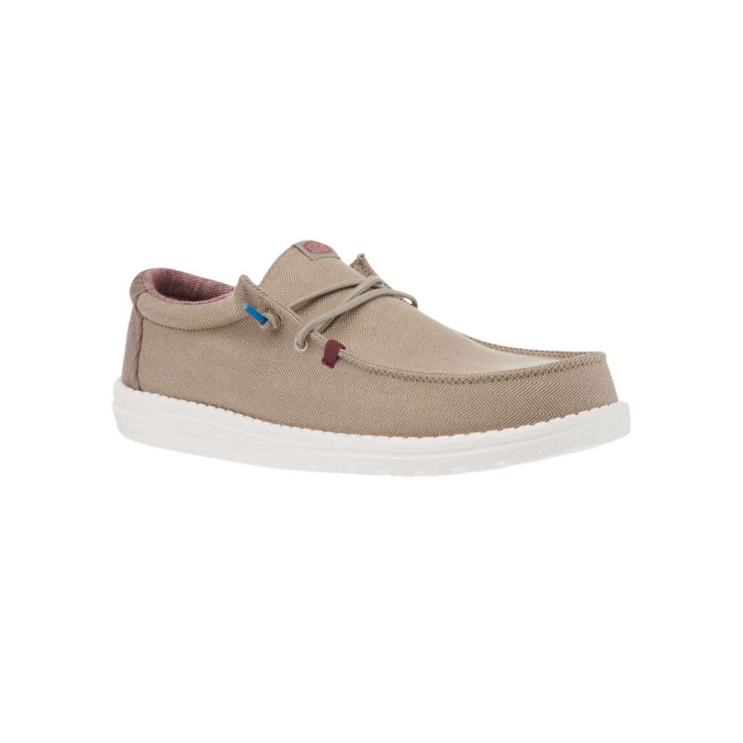 Hey Dude Men's Wally Herringbone Tan Shoes
