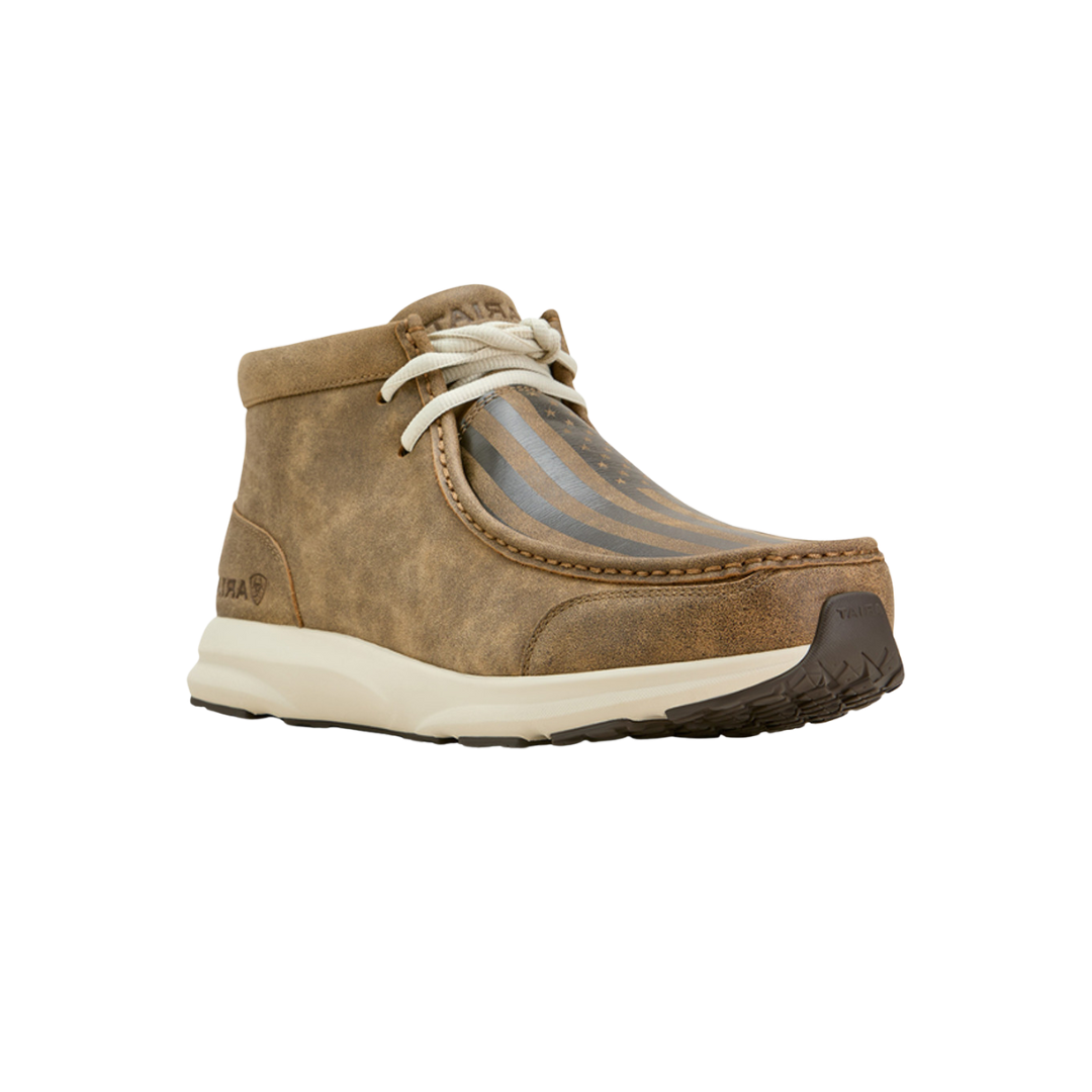 Ariat Men's Spitfire American Flag Brown Bomber Shoes