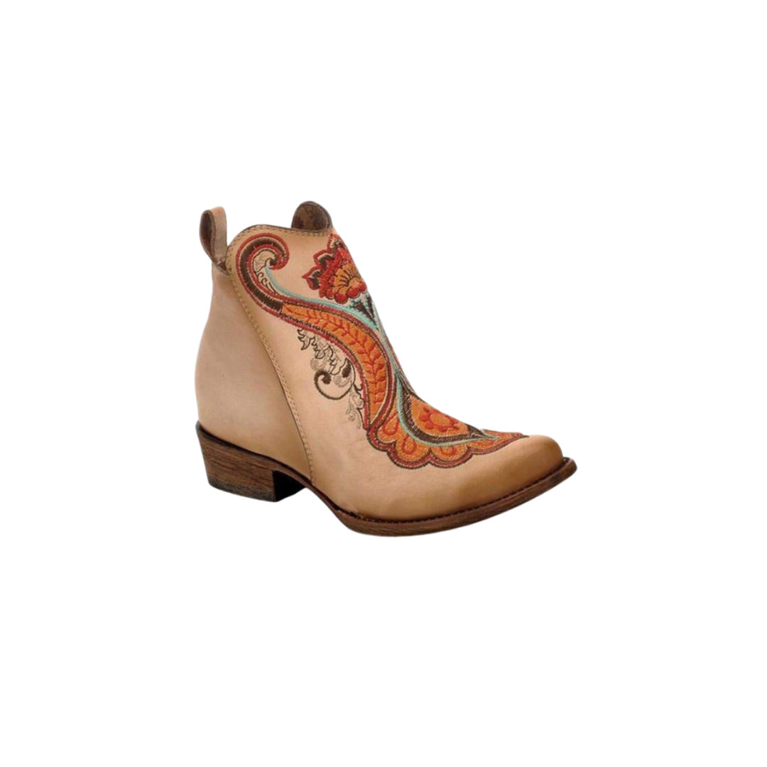 Corral Women's Natural Embroidery Light Brown Boots